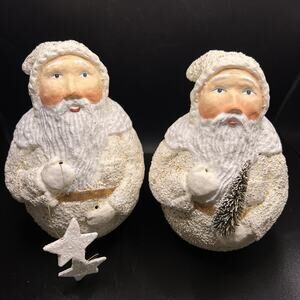 Dept 56 Santa Claus Father Frost Old World Christmas Figurine Fat Two Pair READ
